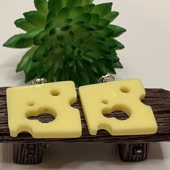 Cheese Earring, Gift Idea, Funny Food, Chef Earring, Cooking Earring, Novelty - Picture 3 of 5